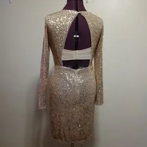 TFNC Dresses Tfnc London Gold Sequin Dress Poshmark